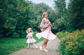 семейная фотосессия мамы Марии с дочерью